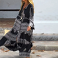 Γυναικείο casual φόρεμα με V λαιμόκοψη και τυπωμένο μοτίβο